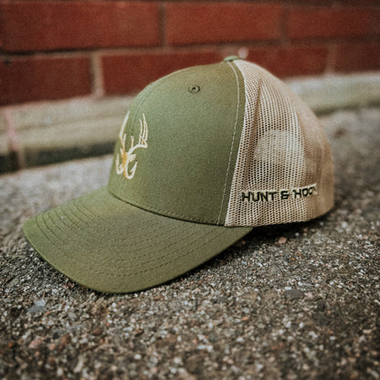 Basic Logo / Moss-Khaki Trucker Hat