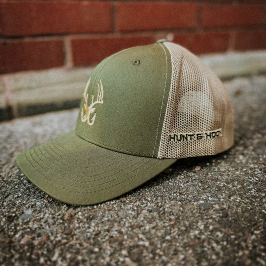 Basic Logo / Moss-Khaki Trucker Hat