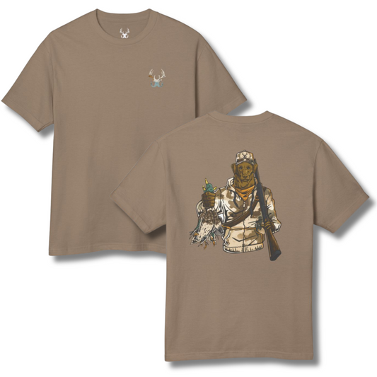 Unisex Faded Brown Duck Dog Tee